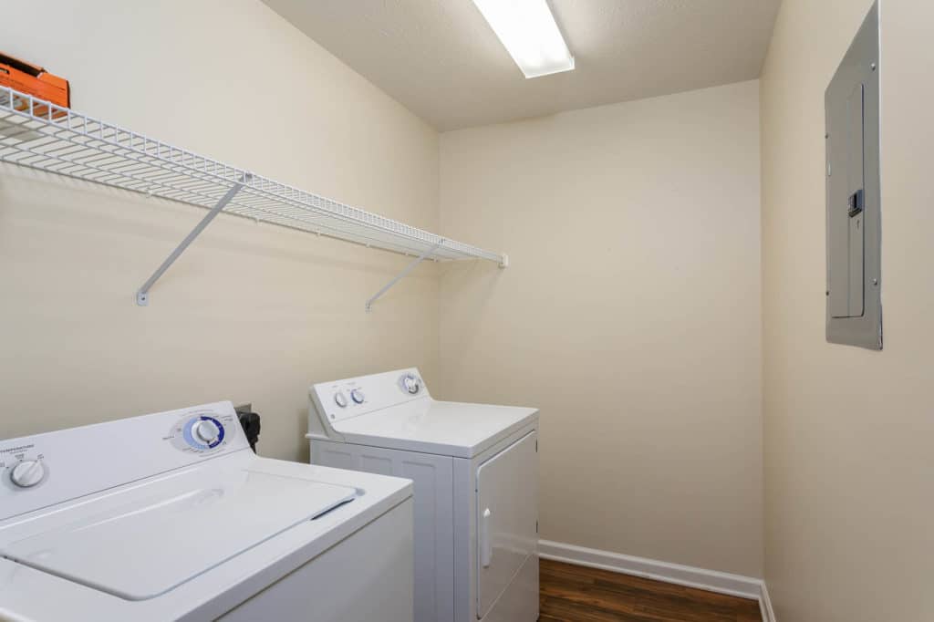 Convenient in-home washer and dryer room in each apartment home, offering residents the luxury of laundry facilities within the comfort of their own space.