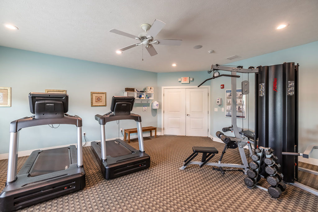 Fitness Center with Readmills and Weight Machine