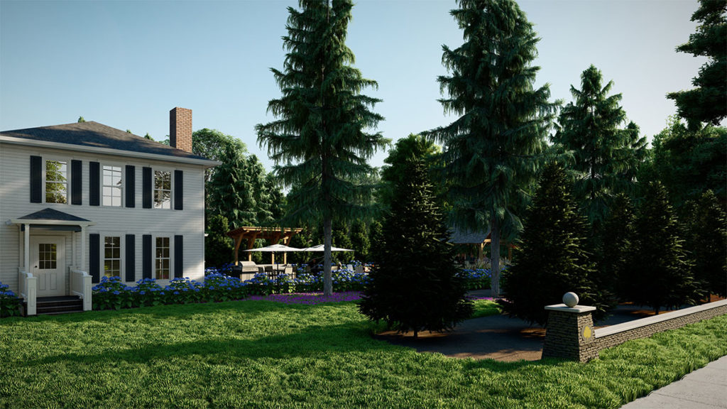 Rendering of the Wright House which will be the hub for several of the community amenities.