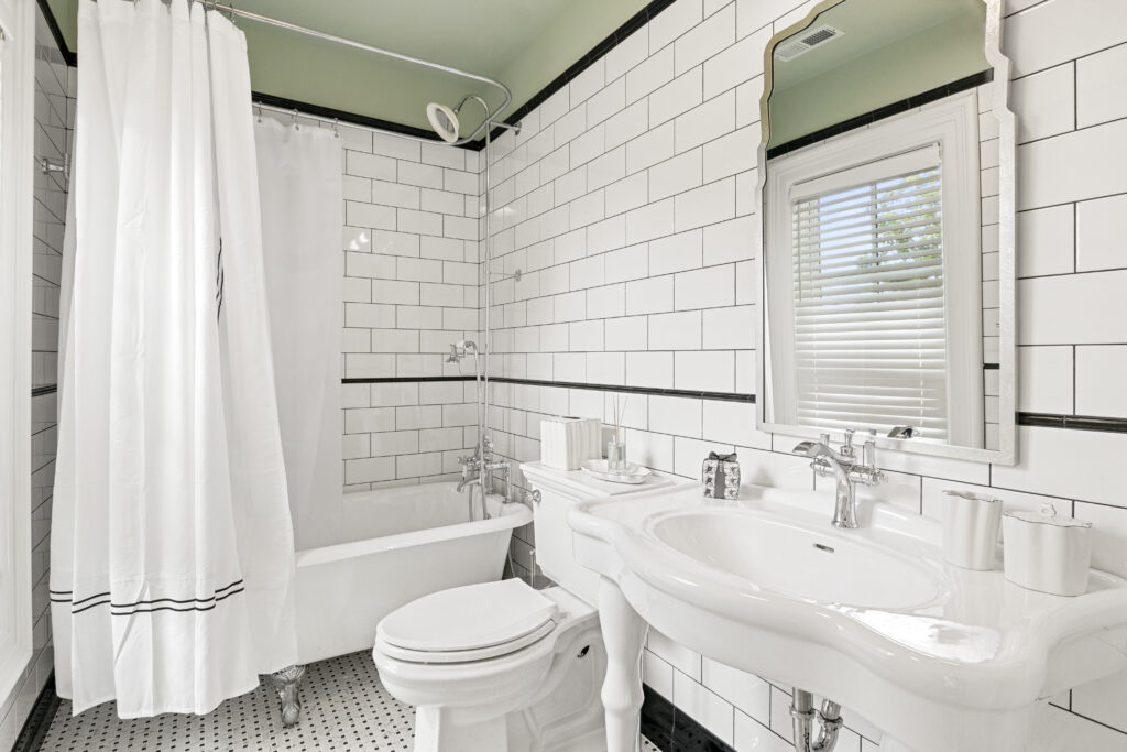 Second bathroom attached to one of the guest suites that are available for rent at the Wright House.